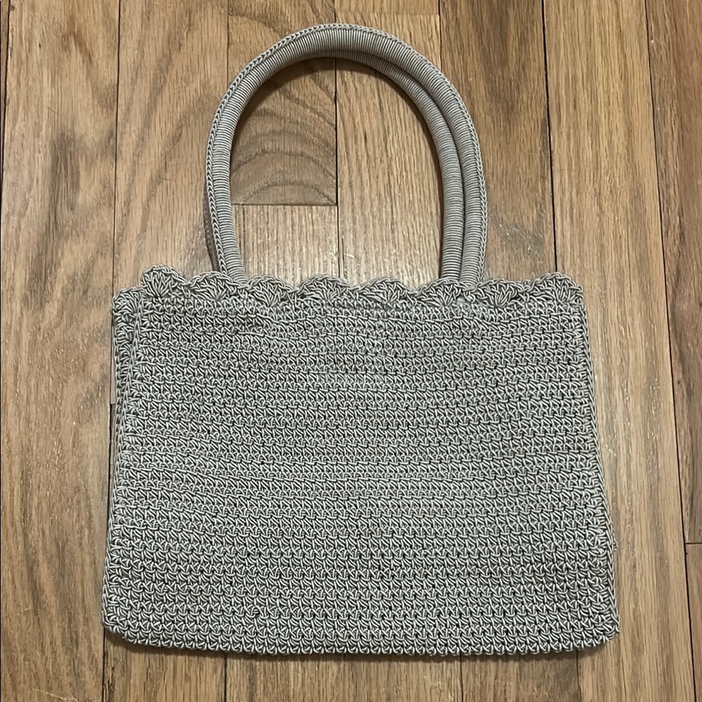 🚨 Crochet Tan Mini HandBag EUC